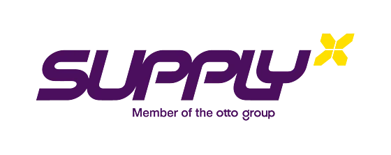 SupplyX logo endorsement purple yellow