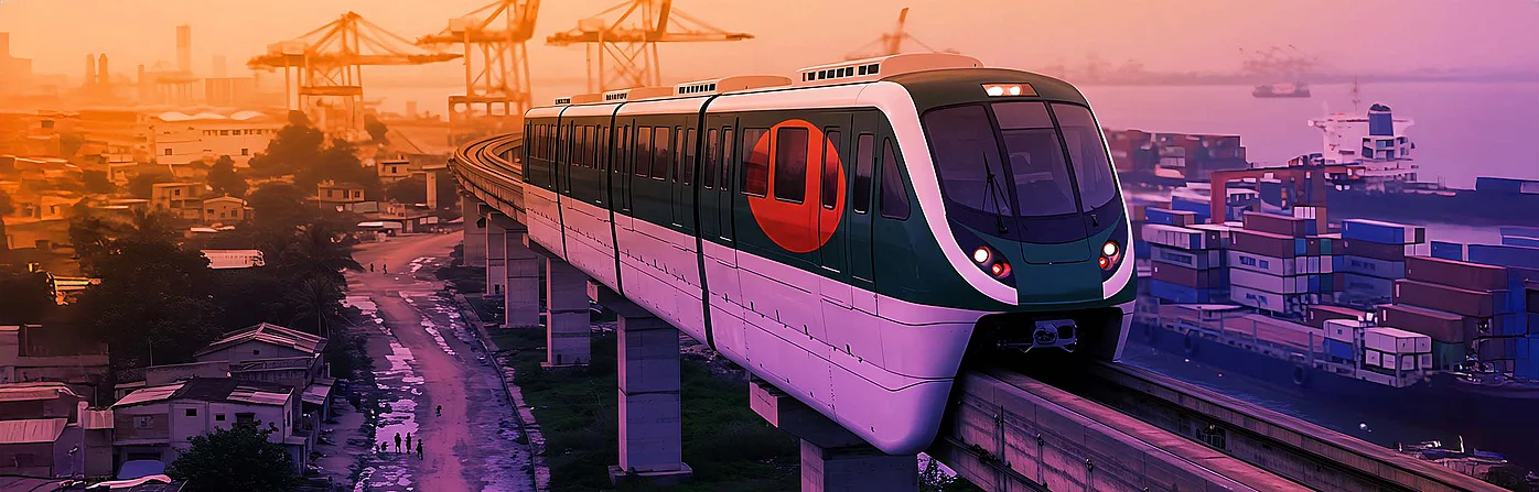 Metro in Bangladesh before the container port symbolizes the emerging production location and new market opportunities for companies in Bangladesh.